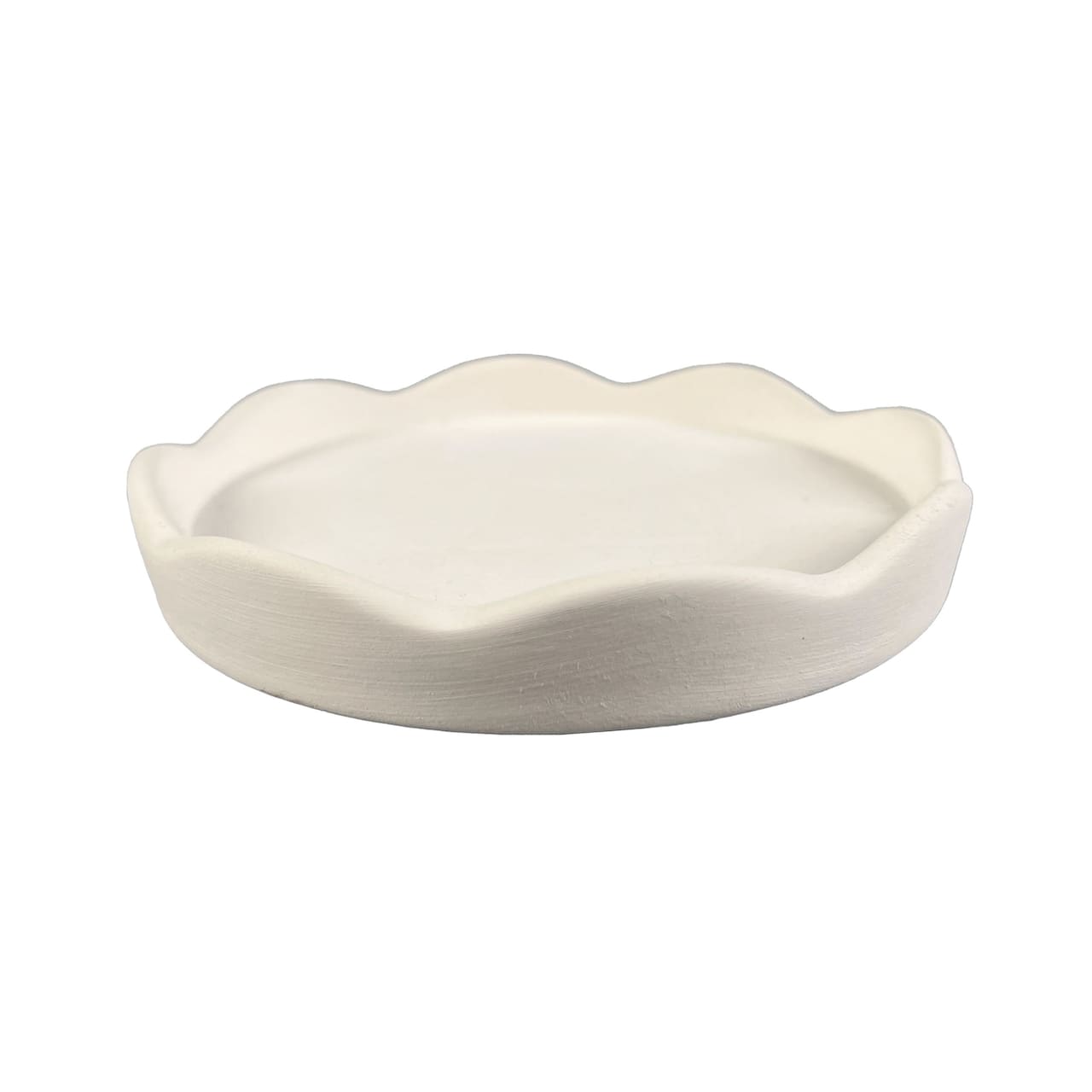 12 Pack: 5" Scalloped Ceramic Trinket Tray by Make Market®